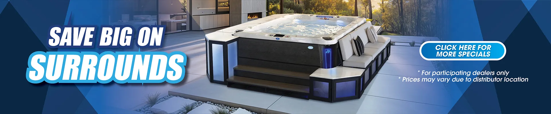 Calspas hot tub being used in a family setting - Euless