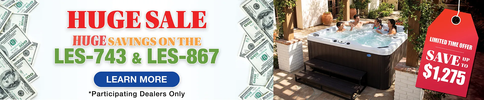 Calspas hot tub being used in a family setting - Euless